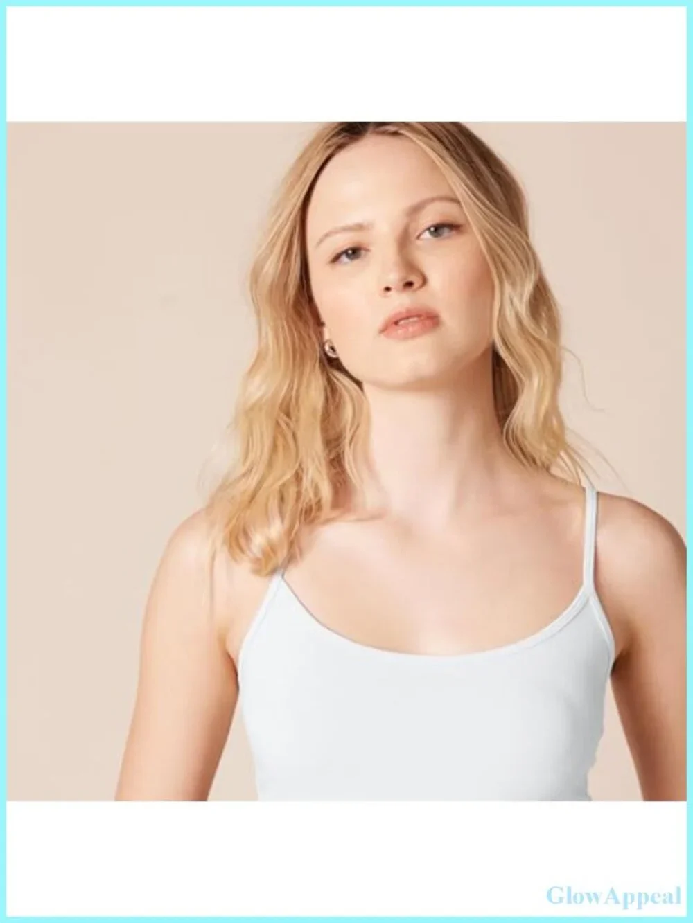 Slim-Fit Camisole Pack of 4 Scoop Neck Adjustable Straps Cotton Blend Stretch